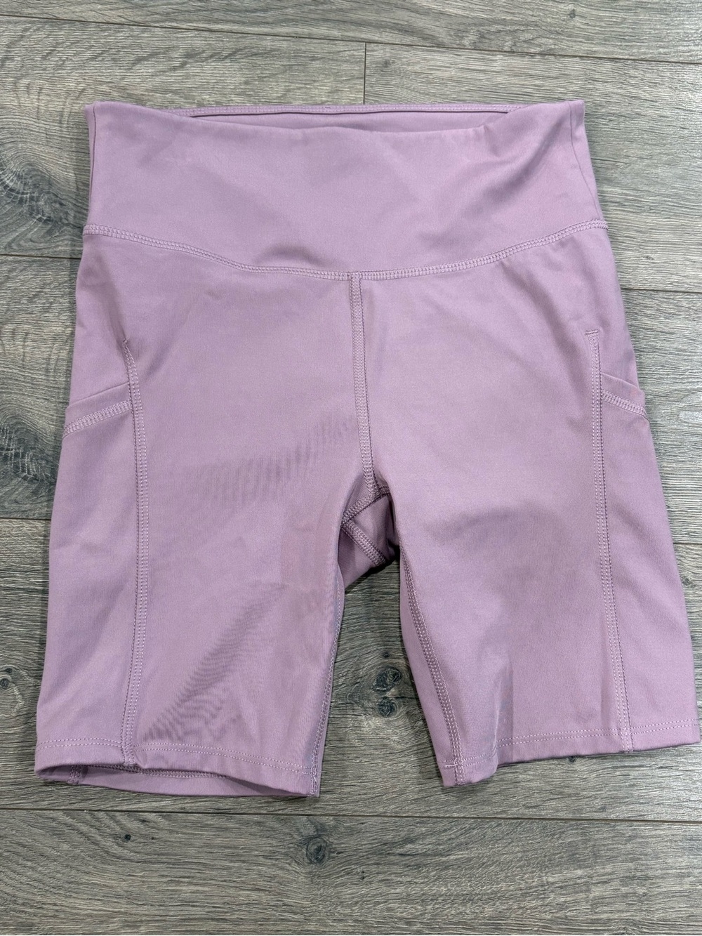 all in motion Mauve High-Rise Bike Shorts with Side Pockets
